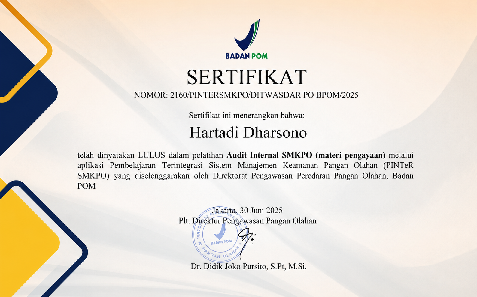 Certificate